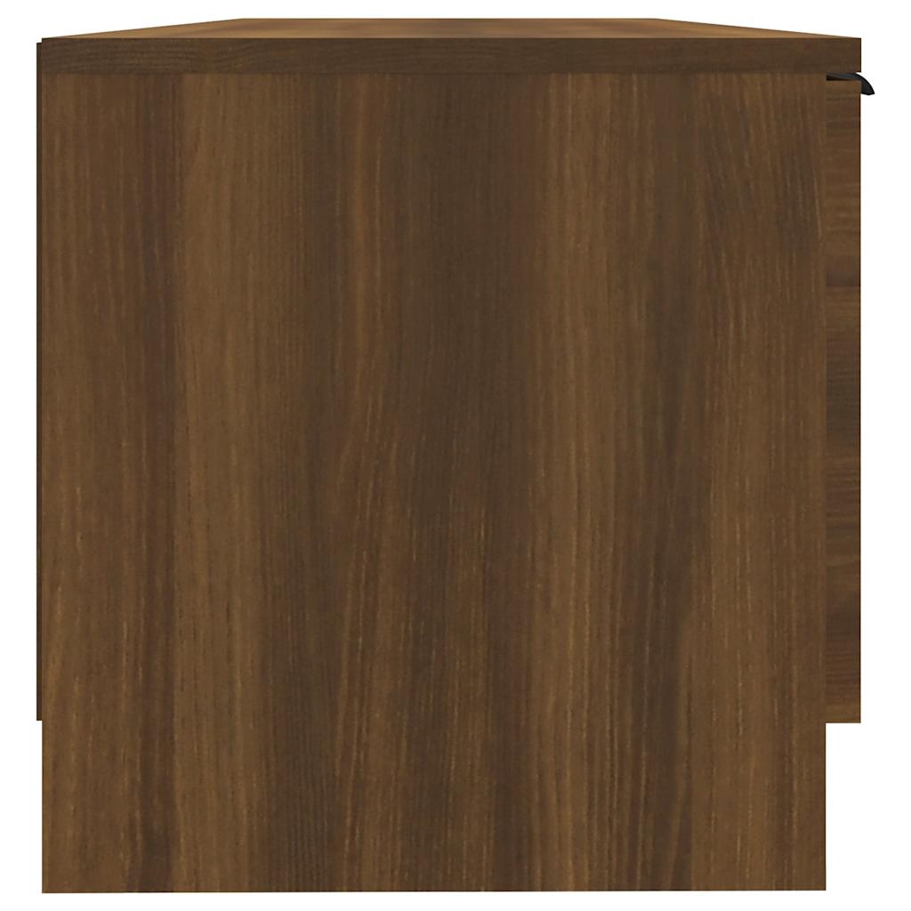 Έπιπλο Τηλεόρασης Καφέ Δρυς 102x35x36,5 εκ. Επεξεργασμένο Ξύλο