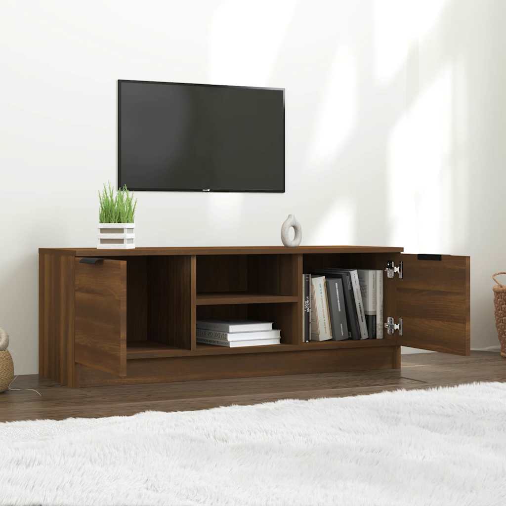 Έπιπλο Τηλεόρασης Καφέ Δρυς 102x35x36,5 εκ. Επεξεργασμένο Ξύλο