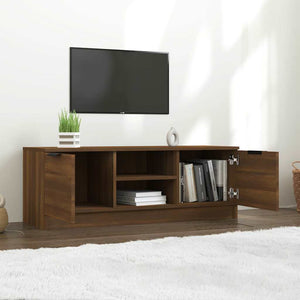 Έπιπλο Τηλεόρασης Καφέ Δρυς 102x35x36,5 εκ. Επεξεργασμένο Ξύλο