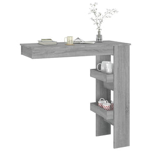 Τραπέζι Μπαρ Τοίχου Γκρι Sonoma 102x45x103,5 εκ. Επεξεργ. Ξύλο