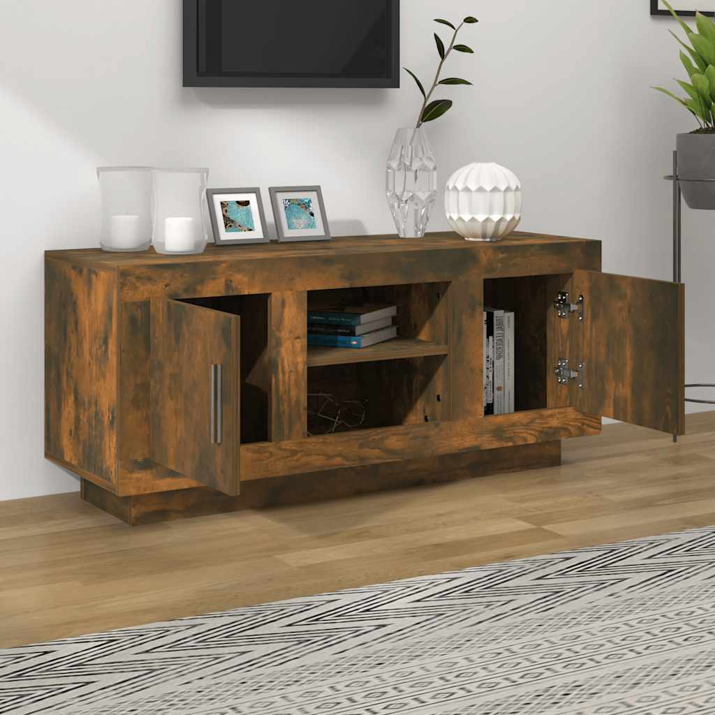 Έπιπλο Τηλεόρασης Καπνιστή Δρυς 102x35x45 εκ. Επεξ. Ξύλο - Pakobazaar