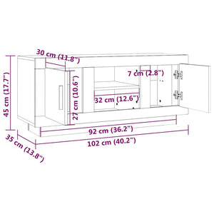 Έπιπλο Τηλεόρασης Καπνιστή Δρυς 102x35x45 εκ. Επεξ. Ξύλο - Pakobazaar