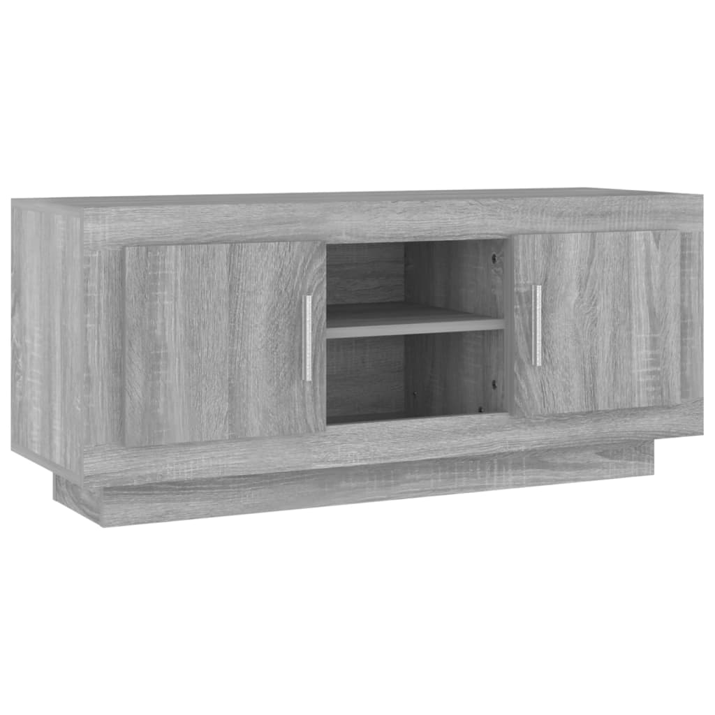 Έπιπλο Τηλεόρασης Γκρι Sonoma 102x35x45 εκ. από Επεξεργ. Ξύλο