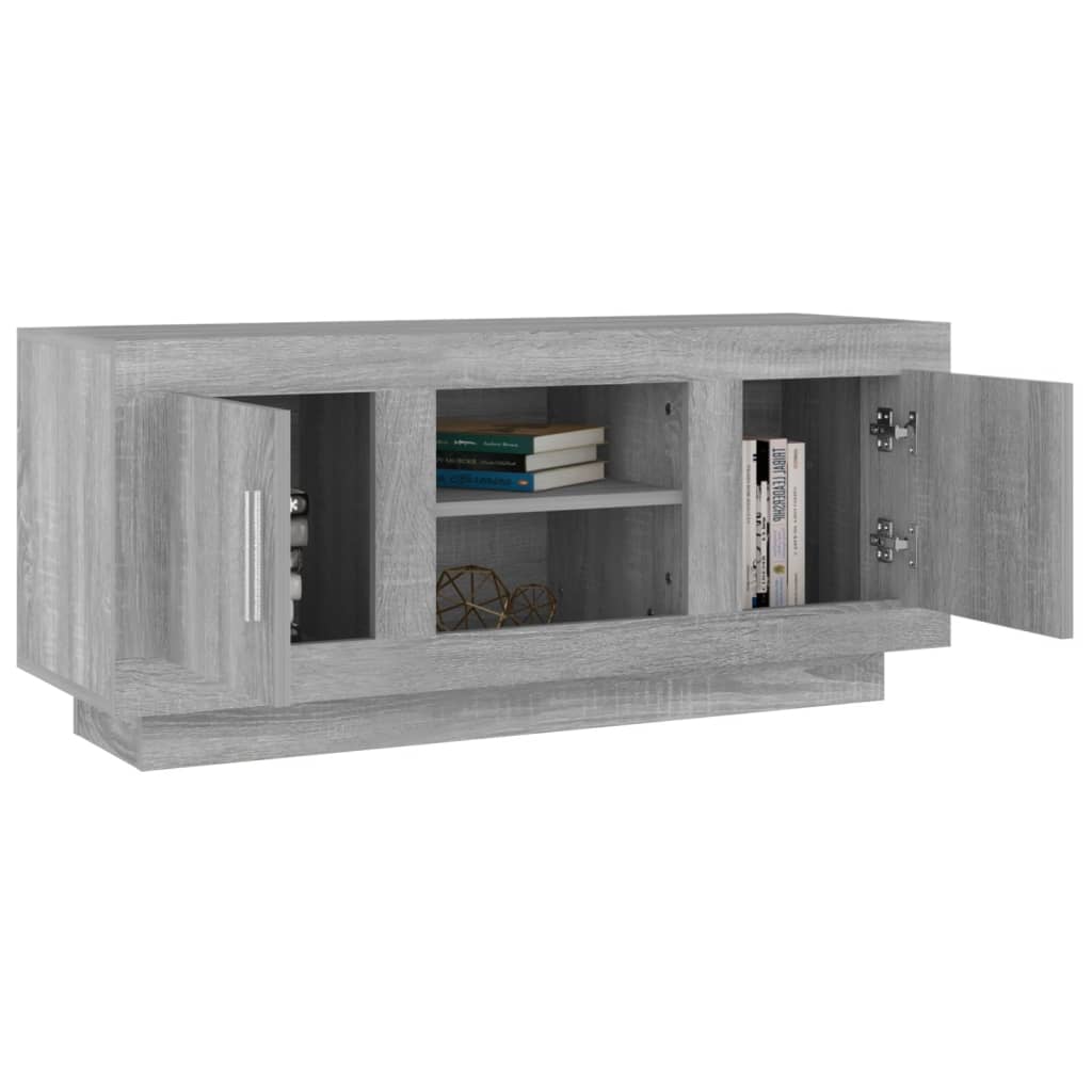 Έπιπλο Τηλεόρασης Γκρι Sonoma 102x35x45 εκ. από Επεξεργ. Ξύλο