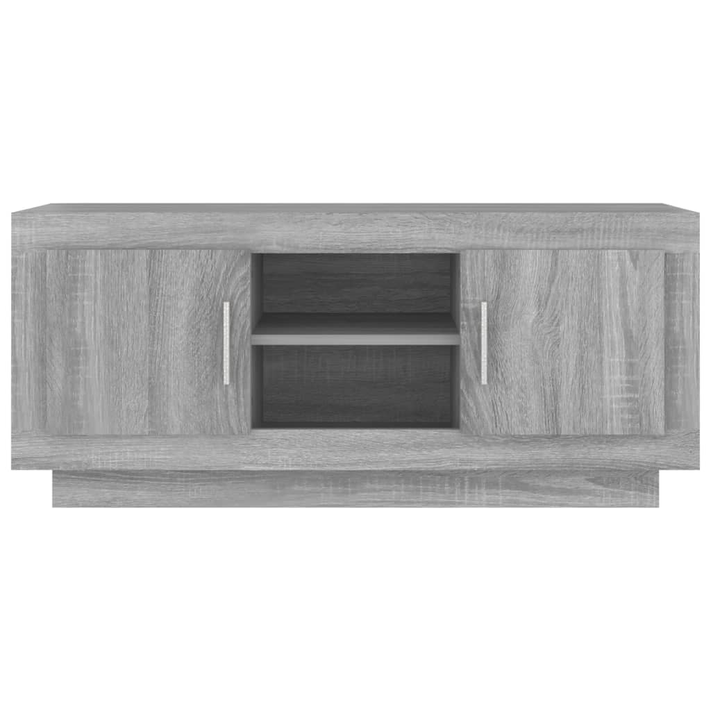 Έπιπλο Τηλεόρασης Γκρι Sonoma 102x35x45 εκ. από Επεξεργ. Ξύλο