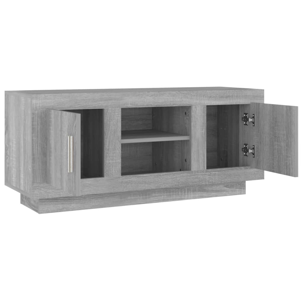 Έπιπλο Τηλεόρασης Γκρι Sonoma 102x35x45 εκ. από Επεξεργ. Ξύλο