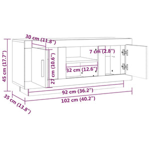 Έπιπλο Τηλεόρασης Καφέ Δρυς 102 x 35 x 45 εκ. από Επεξεργ. Ξύλο
