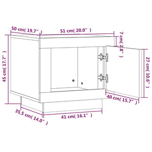 Τραπεζάκι Σαλονιού Γκρι Sonoma 51x50x45 εκ. από Επεξεργ. Ξύλο