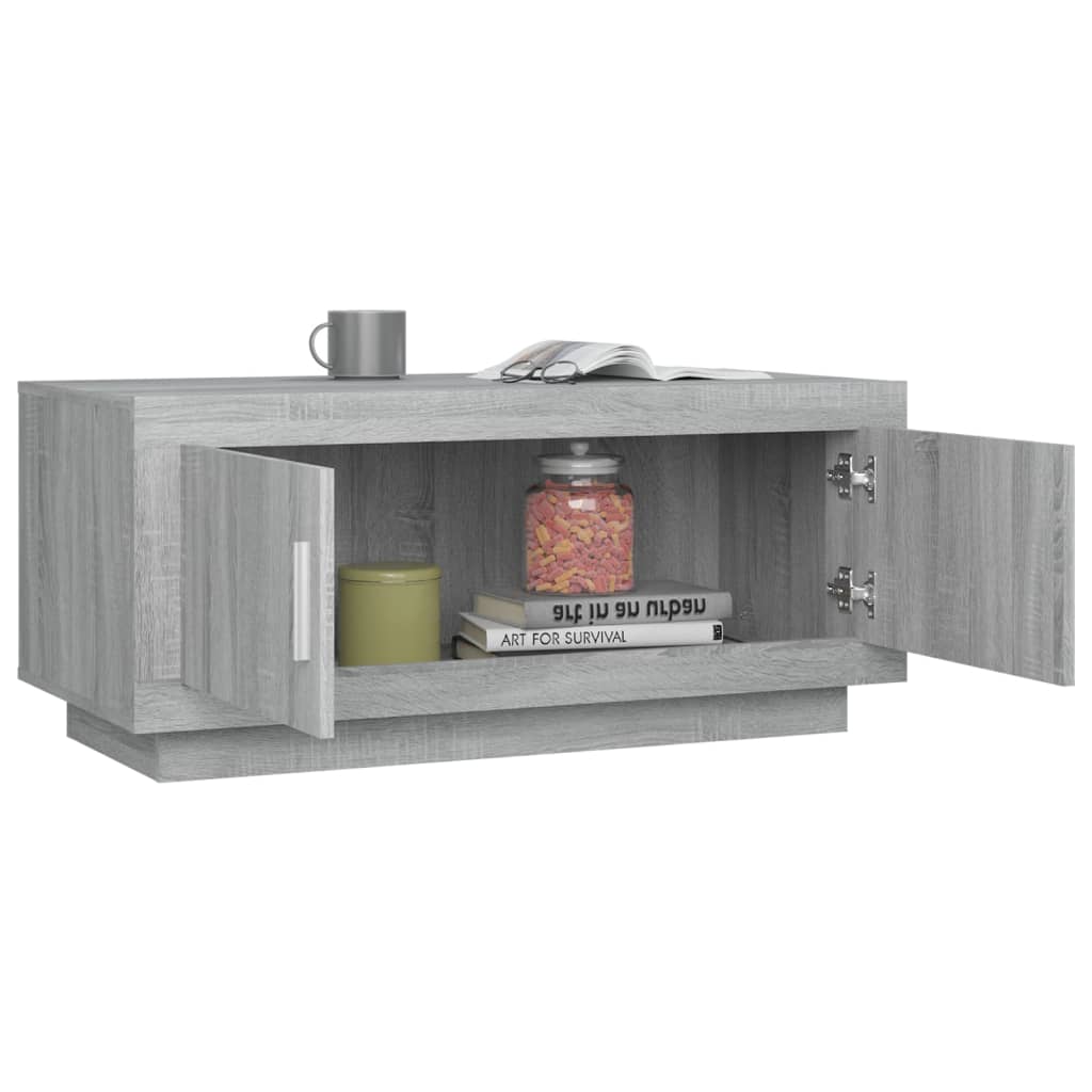 Τραπεζάκι Σαλονιού Γκρι Sonoma 102x50x45 εκ. Επεξεργασμένο Ξύλο