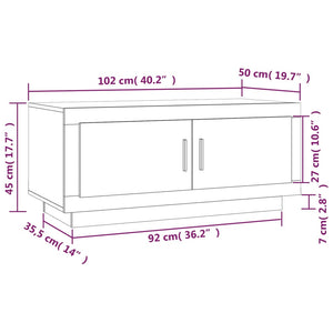 Τραπεζάκι Σαλονιού Γκρι Sonoma 102x50x45 εκ. Επεξεργασμένο Ξύλο