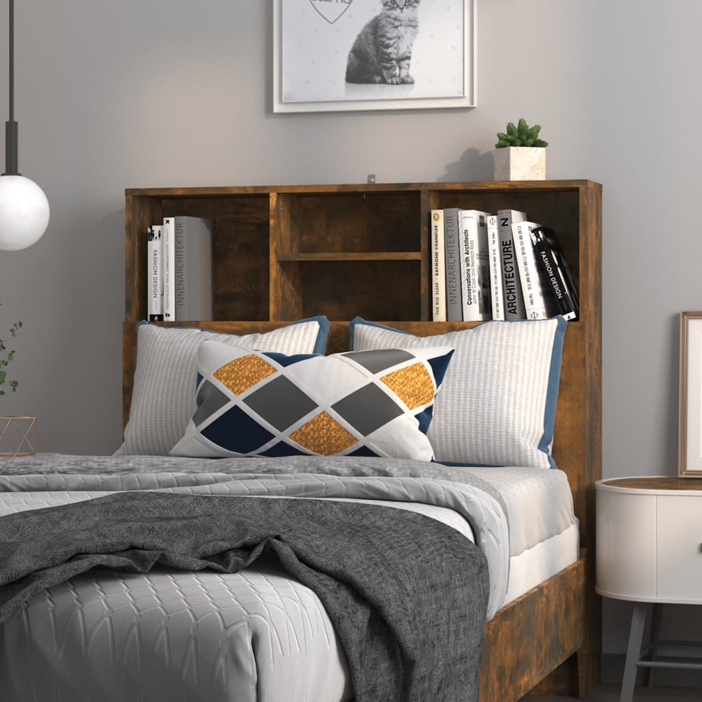 Κεφαλάρι Με Αποθηκευτικό Χώρο Καπνιστή Δρυς 100x19x103,5 εκ.