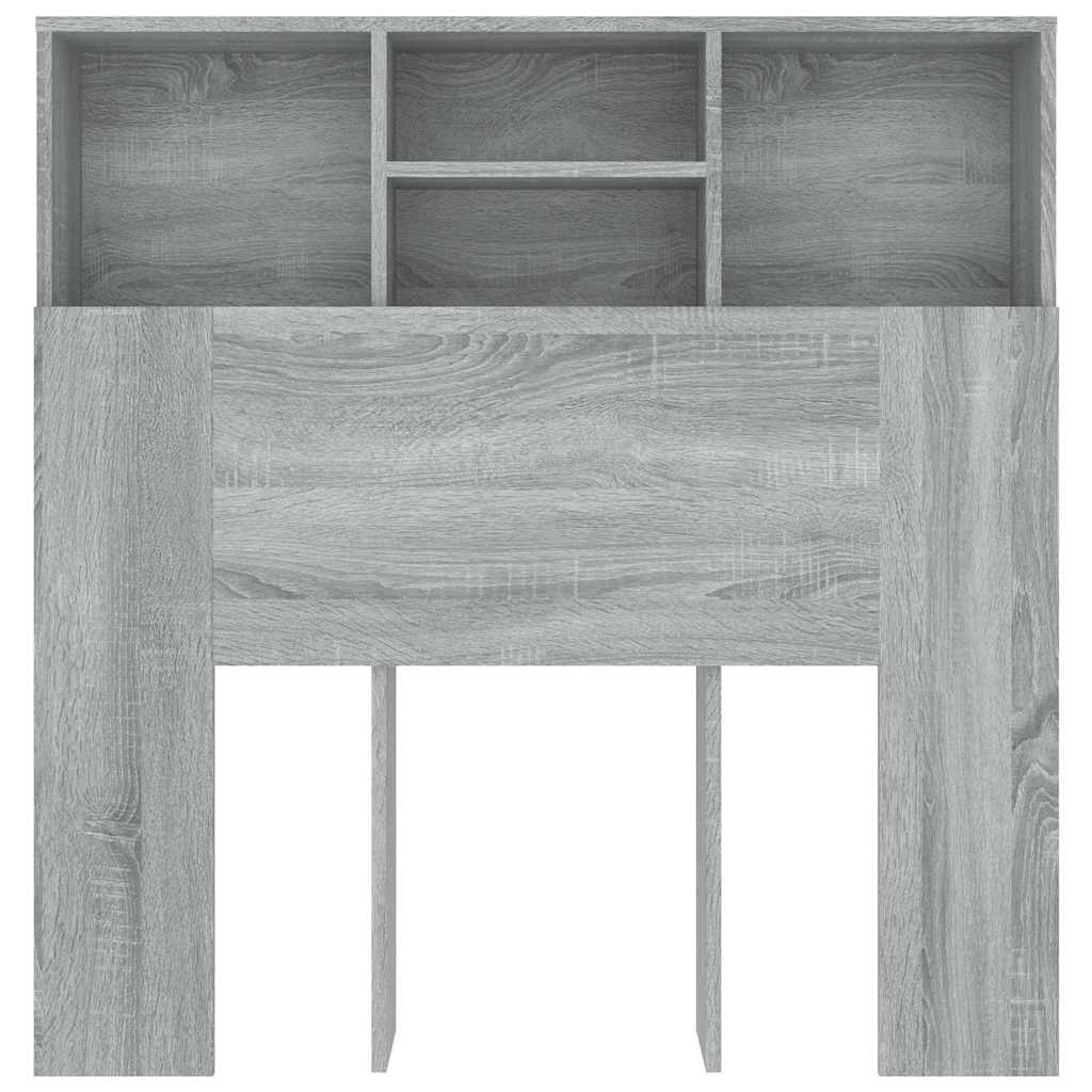 Κεφαλάρι Με Αποθηκευτικό Χώρο Γκρι Sonoma 100x19x103,5 εκ.