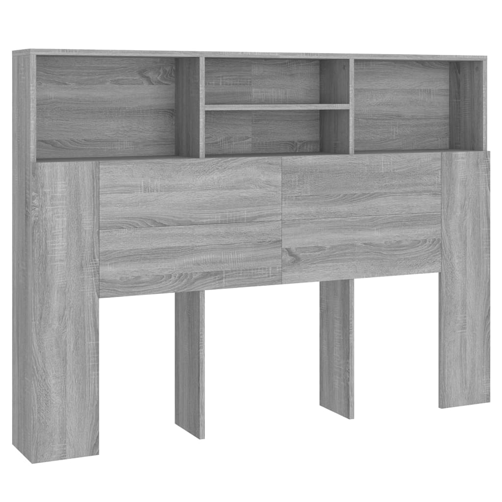 Κεφαλάρι Με Αποθηκευτικό Χώρο Γκρι Sonoma 140x19x103,5 εκ. - Pakobazaar