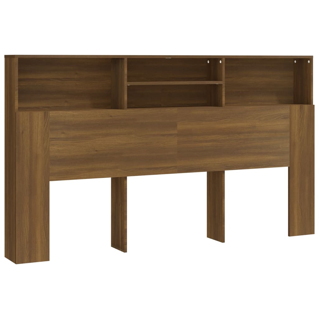 Κεφαλάρι Με Αποθηκευτικό Χώρο Καφέ Δρυς 180 x 19 x 103,5 εκ. - Pakobazaar