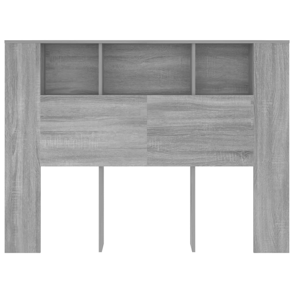 Κεφαλάρι Με Αποθηκευτικό Χώρο Γκρι Sonoma 140x18,5x104,5 εκ.