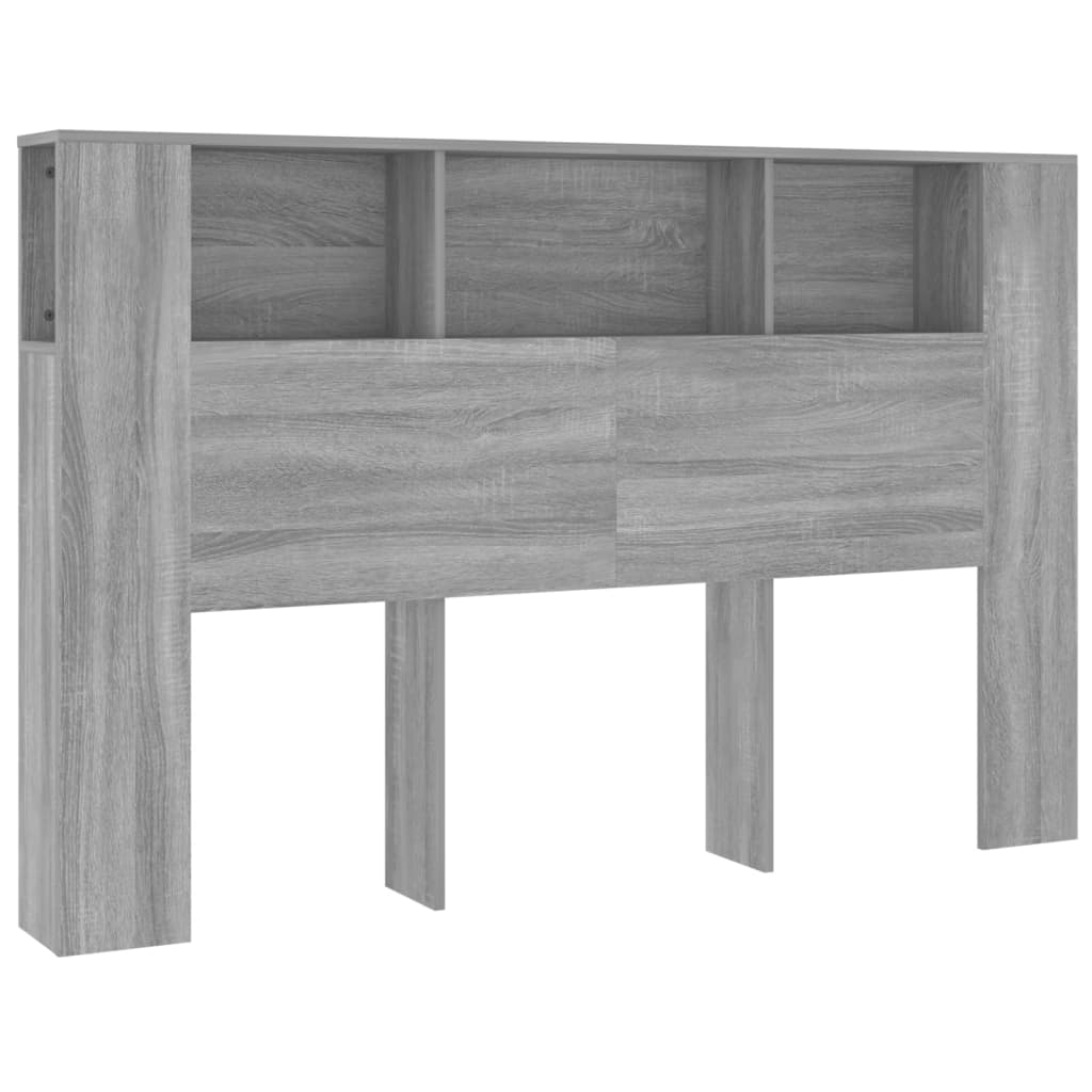 Κεφαλάρι Με Αποθηκευτικό Χώρο Γκρι Sonoma 160x18,5x104,5 εκ. - Pakobazaar
