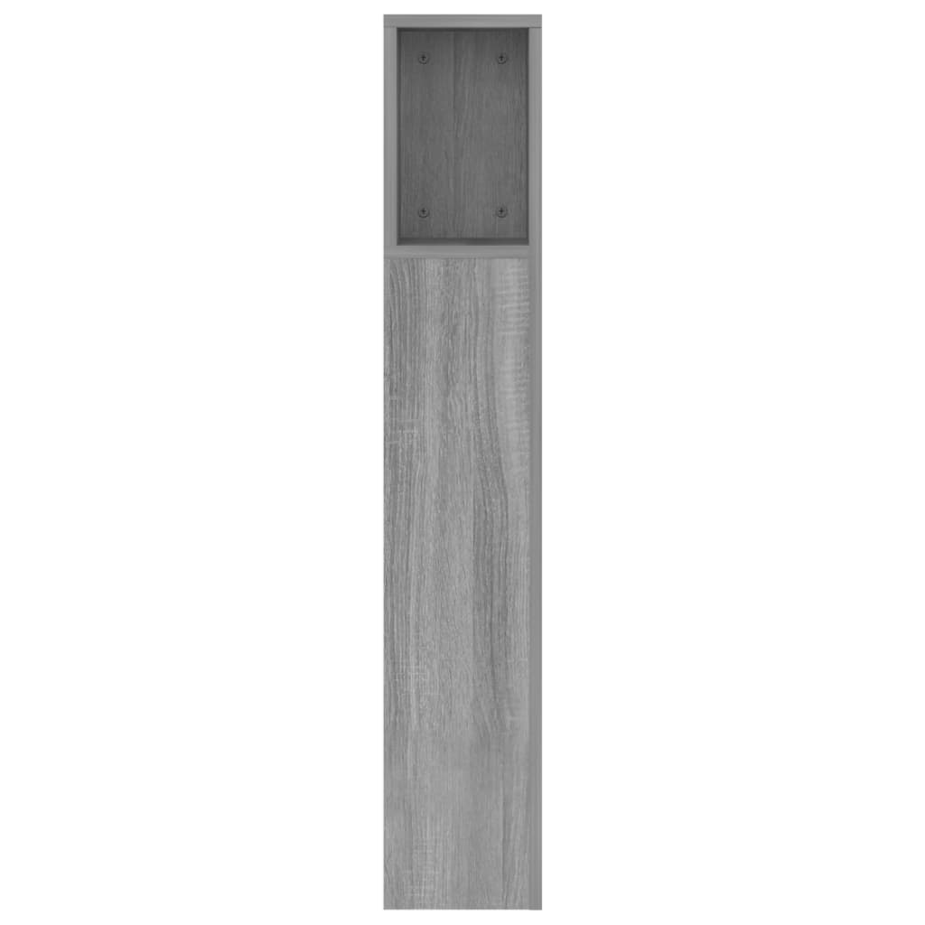 Κεφαλάρι Με Αποθηκευτικό Χώρο Γκρι Sonoma 160x18,5x104,5 εκ. - Pakobazaar