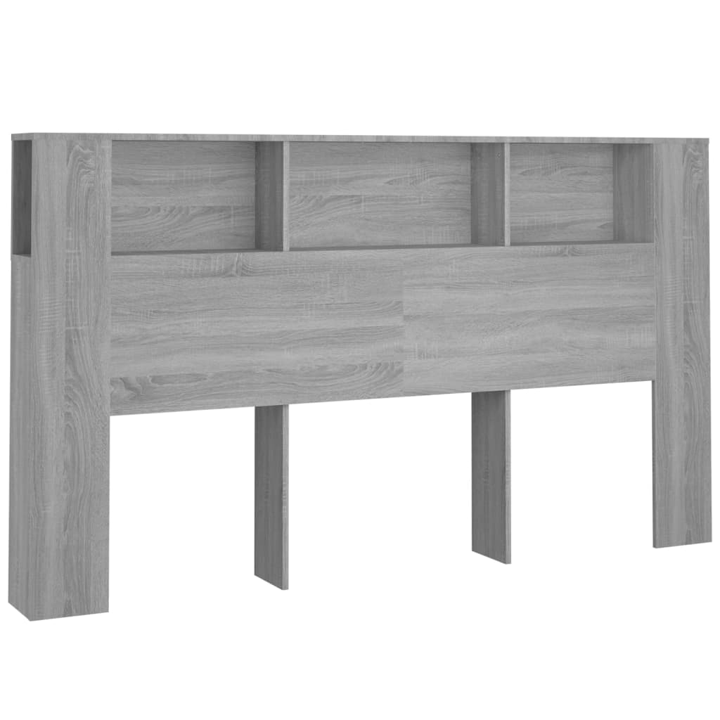 Κεφαλάρι Με Αποθηκευτικό Χώρο Γκρι Sonoma 180x18,5x104,5 εκ. - Pakobazaar