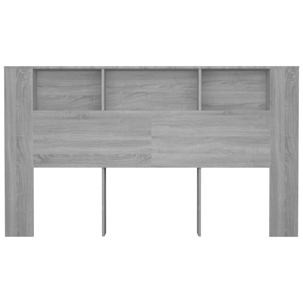 Κεφαλάρι Με Αποθηκευτικό Χώρο Γκρι Sonoma 180x18,5x104,5 εκ. - Pakobazaar
