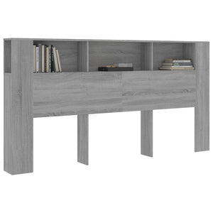 Κεφαλάρι Με Αποθηκευτικό Χώρο Γκρι Sonoma 200x18,5x104,5 εκ.