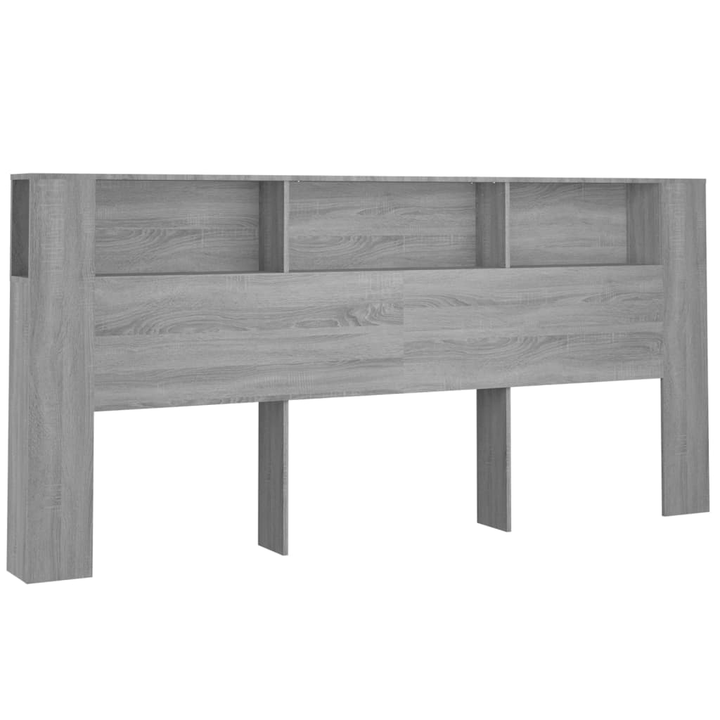 Κεφαλάρι Με Αποθηκευτικό Χώρο Γκρι Sonoma 220x18,5x104,5 εκ.