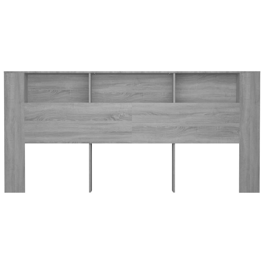Κεφαλάρι Με Αποθηκευτικό Χώρο Γκρι Sonoma 220x18,5x104,5 εκ.