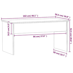 Τραπεζάκι Σαλονιού Sonoma Δρυς 102x50,5x52,5 εκ. Επεξεργ. Ξύλο - Pakobazaar