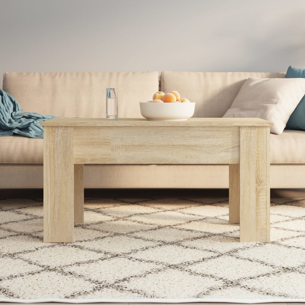 Τραπεζάκι Σαλονιού Sonoma Δρυς 101x49x52 εκ. Επεξεργασμένο Ξύλο