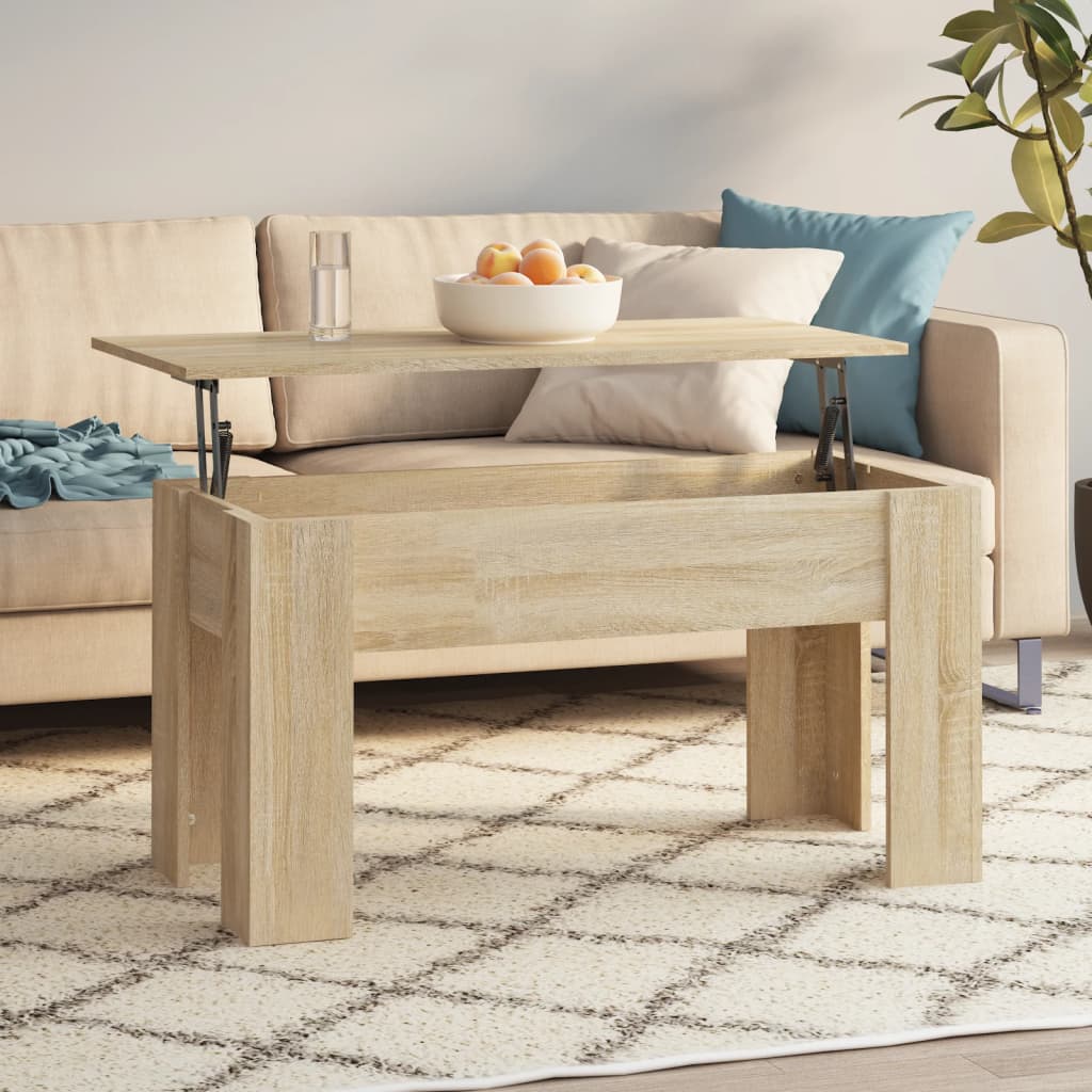 Τραπεζάκι Σαλονιού Sonoma Δρυς 101x49x52 εκ. Επεξεργασμένο Ξύλο