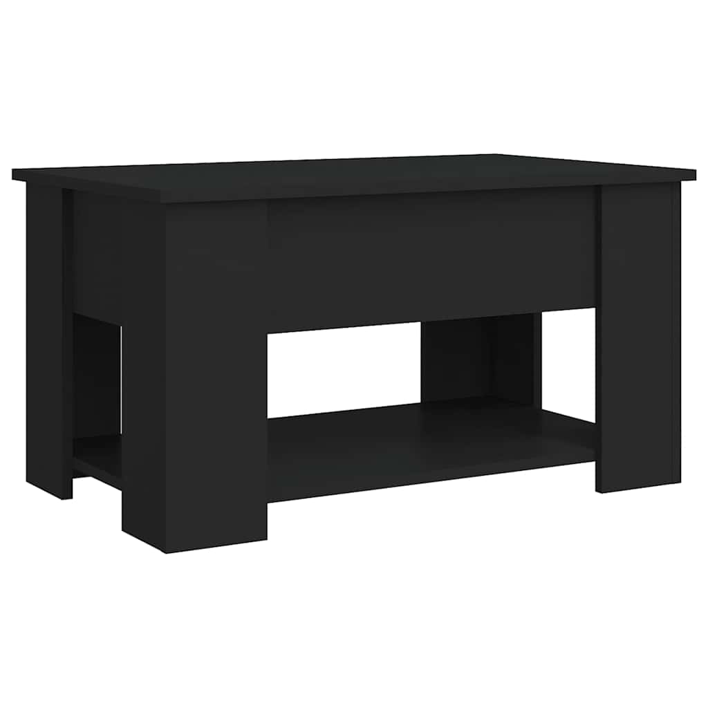 Τραπεζάκι Σαλονιού Μαύρο 79 x 49 x 41 εκ. Επεξεργασμένο Ξύλο - Pakobazaar