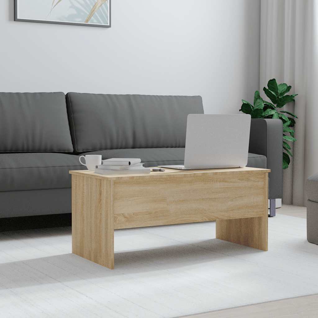 Τραπεζάκι Σαλονιού Sonoma Δρυς 102x50,5x46,5 εκ. Επεξεργ. Ξύλο - Pakobazaar