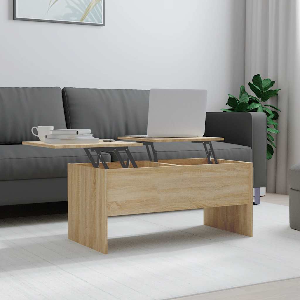 Τραπεζάκι Σαλονιού Sonoma Δρυς 102x50,5x46,5 εκ. Επεξεργ. Ξύλο - Pakobazaar