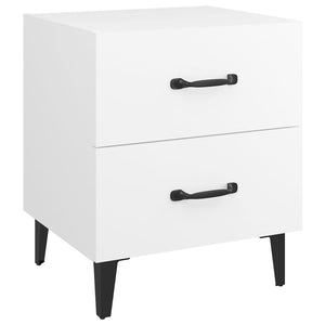 Κομοδίνα 2 τεμ. Λευκά 40 x 35 x 47,5 εκ.