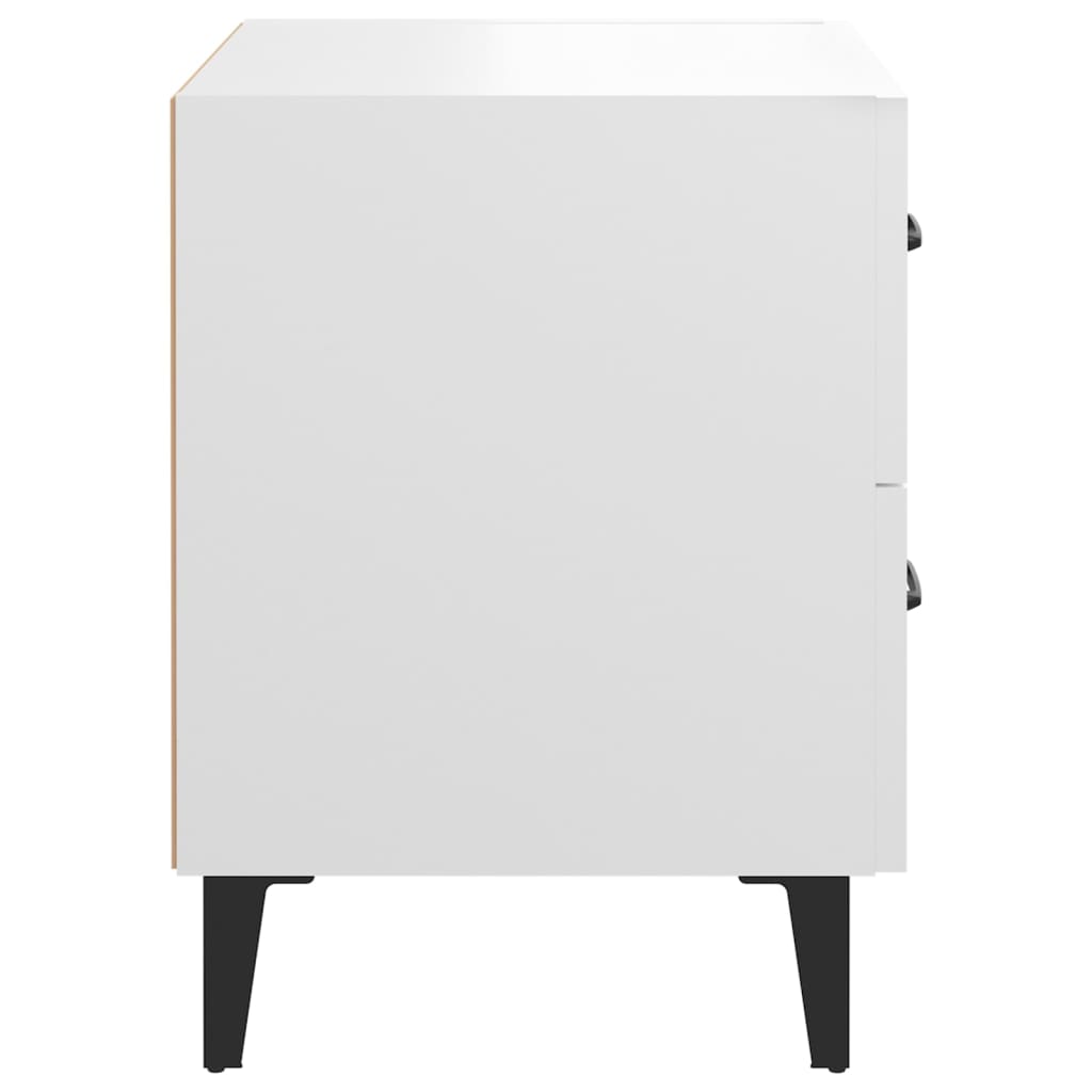 Κομοδίνα 2 τεμ. Λευκά 40 x 35 x 47,5 εκ.