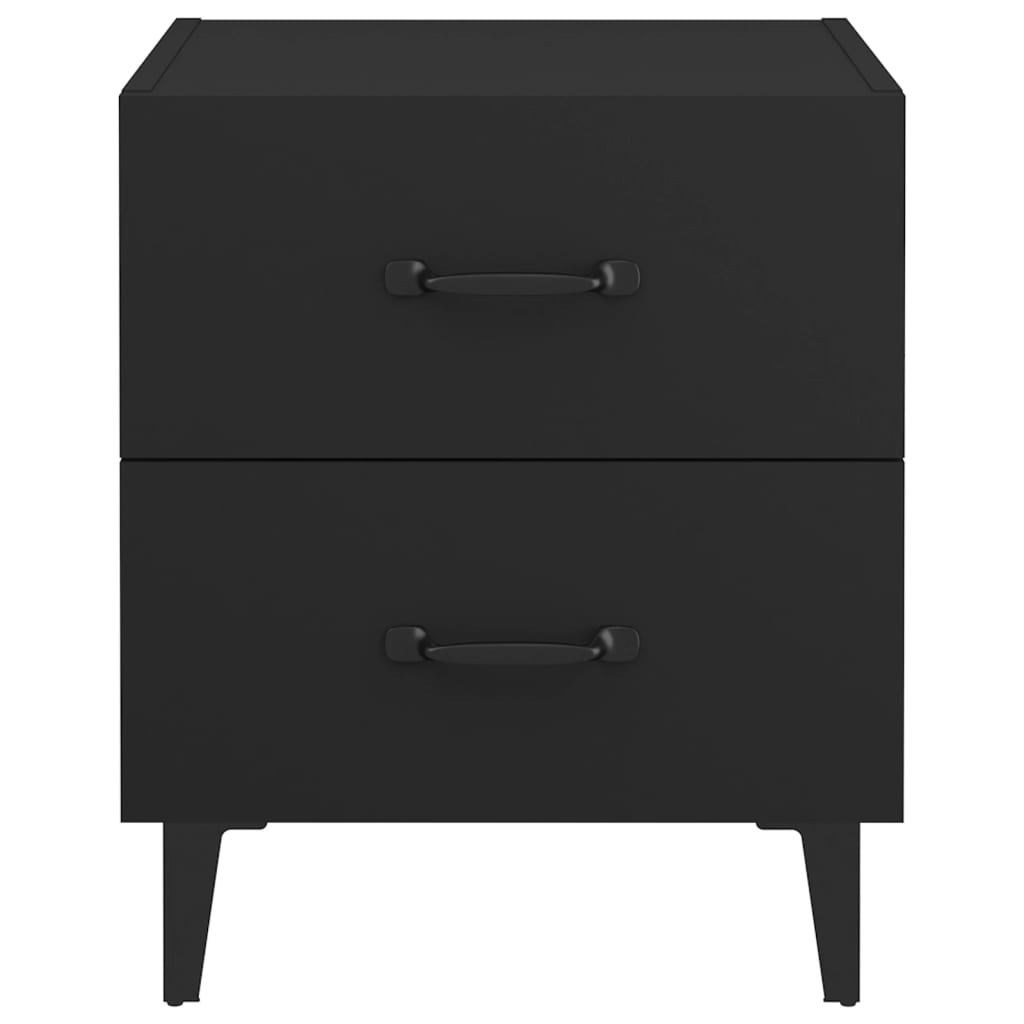 Κομοδίνα 2 τεμ. Μαύρα 40 x 35 x 47,5 εκ.