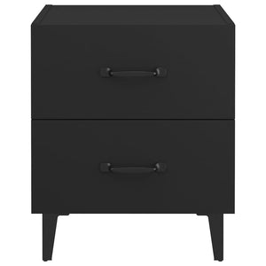 Κομοδίνα 2 τεμ. Μαύρα 40 x 35 x 47,5 εκ.