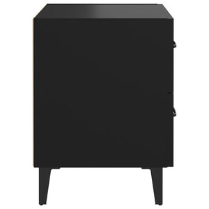 Κομοδίνα 2 τεμ. Μαύρα 40 x 35 x 47,5 εκ.