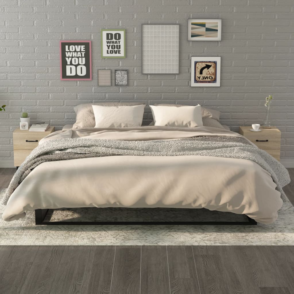 Κομοδίνα 2 τεμ. Sonoma Δρυς 40 x 35 x 47,5 εκ.