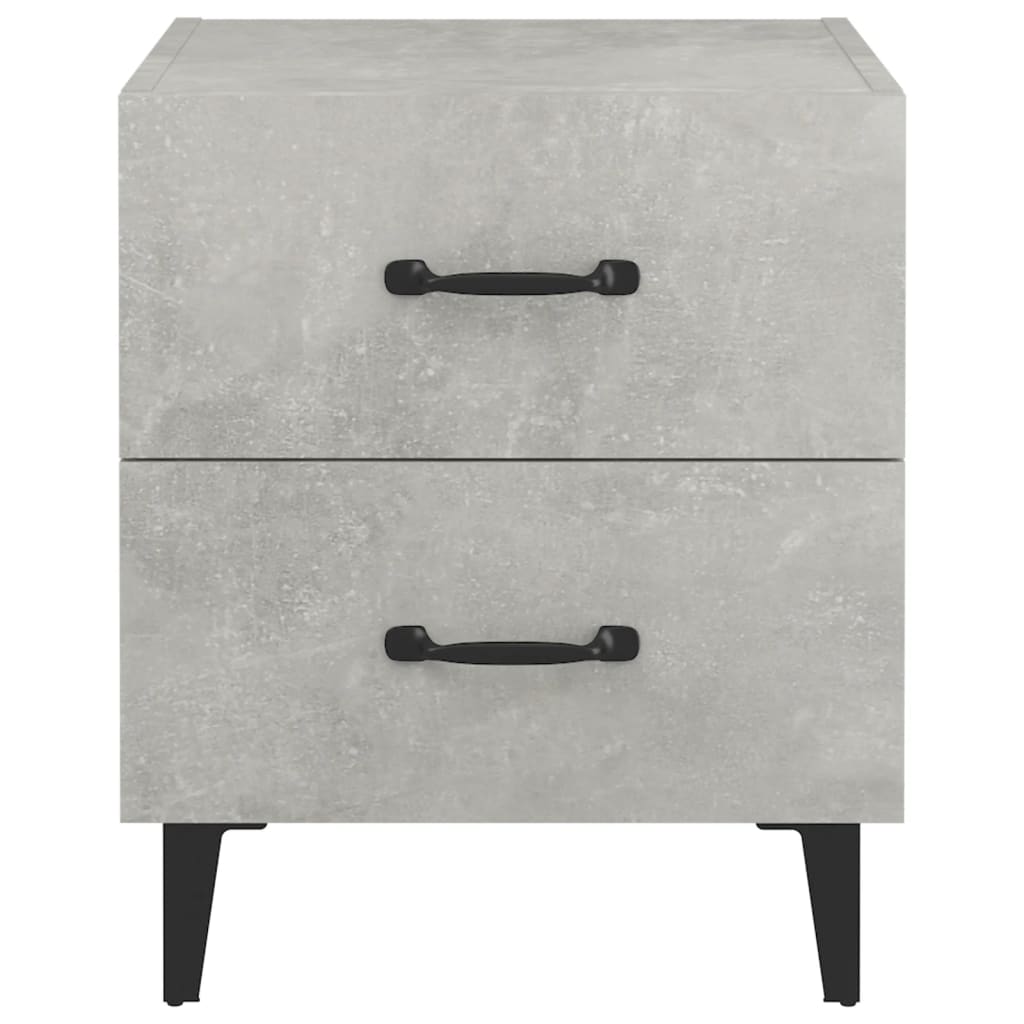 Κομοδίνα 2 τεμ. Γκρι Σκυροδέματος 40 x 35 x 47,5 εκ.