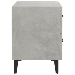 Κομοδίνα 2 τεμ. Γκρι Σκυροδέματος 40 x 35 x 47,5 εκ.