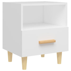Κομοδίνα 2 τεμ. Λευκά 40 x 35 x 47 εκ. - Pakobazaar
