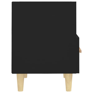 Κομοδίνα 2 τεμ. Μαύρα 40 x 35 x 47 εκ.