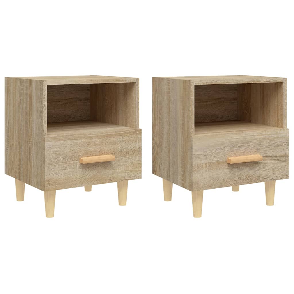 Κομοδίνα 2 τεμ. Sonoma Δρυς 40 x 35 x 47 εκ.