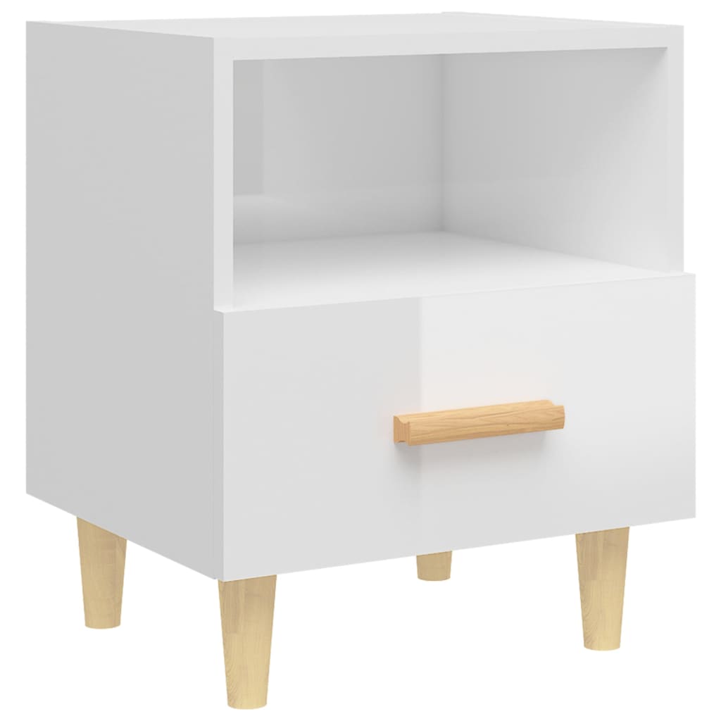 Κομοδίνο Γυαλιστερό Λευκό 40 x 35 x 47 εκ. - Pakobazaar