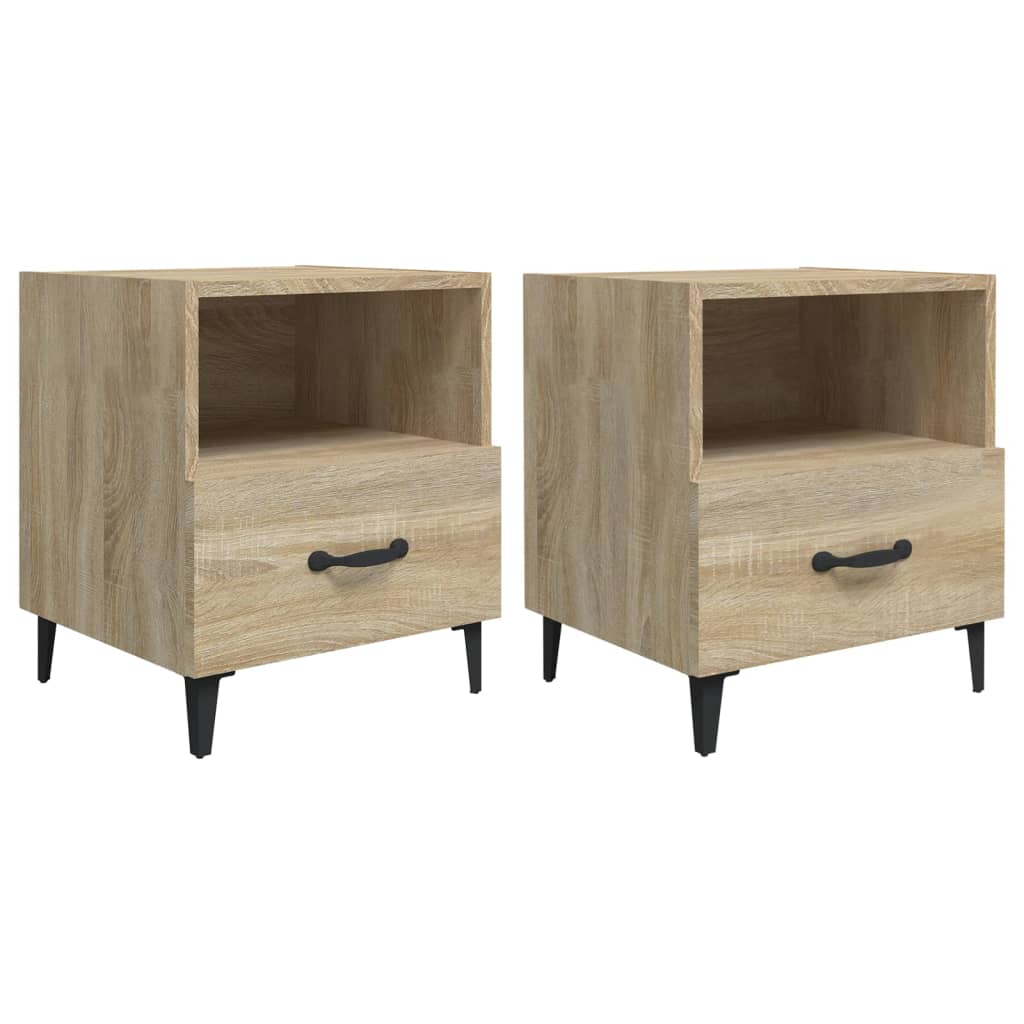 Κομοδίνα 2 τεμ. Sonoma Δρυς από Επεξεργασμένο Ξύλο - Pakobazaar