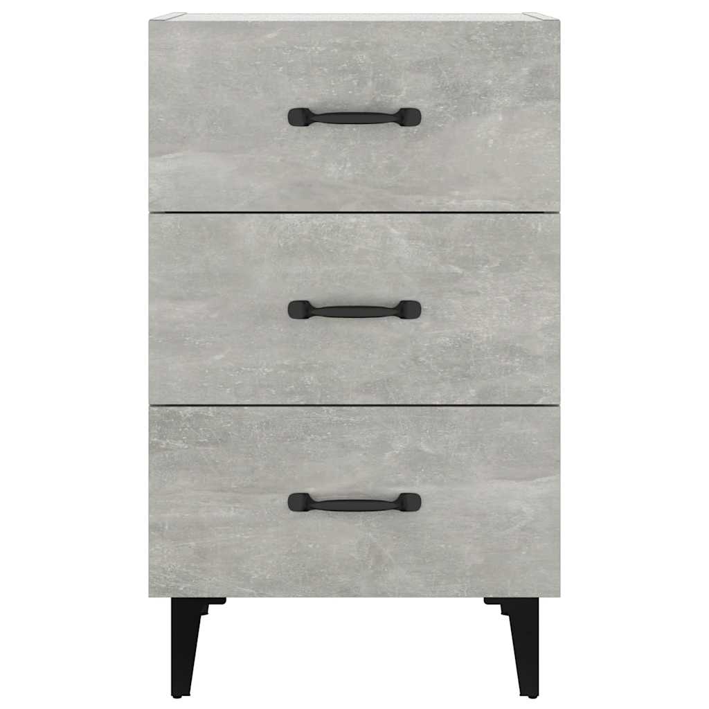 Κομοδίνο Γκρι Σκυροδέματος 40x40x66 εκ. από Επεξεργασμένο Ξύλο - Pakobazaar