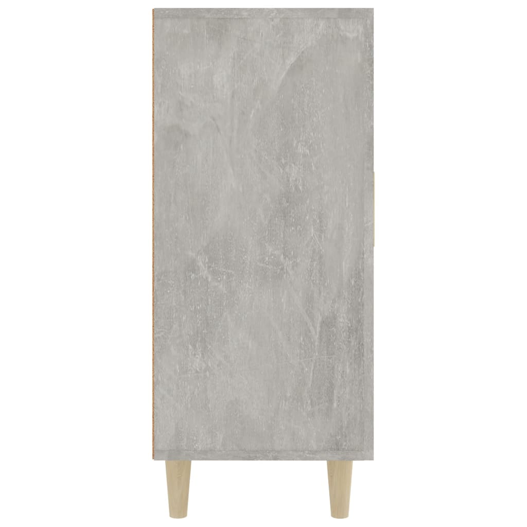 Ντουλάπι Γκρι Σκυροδέματος 90x34x80 εκ. Επεξεργασμένο Ξύλο