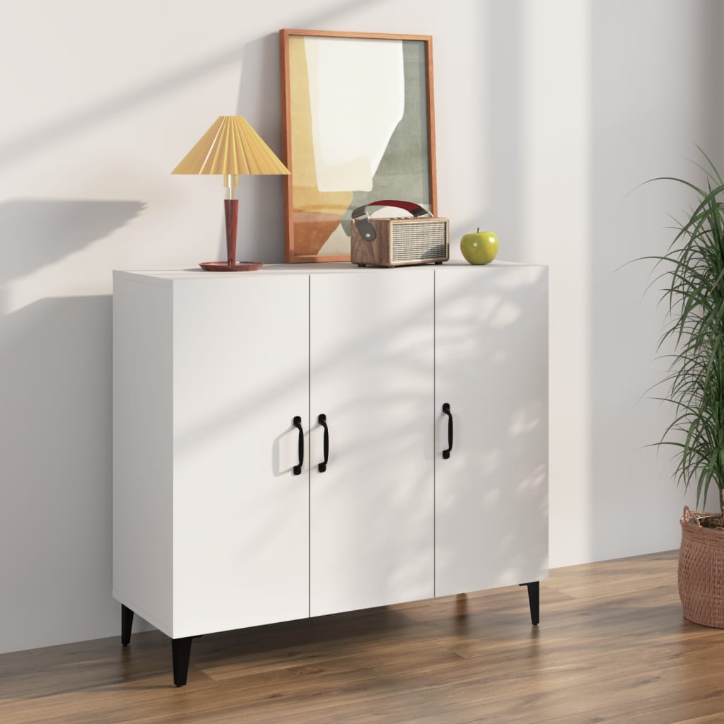 Μπουφές Λευκός 90 x 34 x 80 εκ. από Επεξεργασμένο Ξύλο - Pakobazaar
