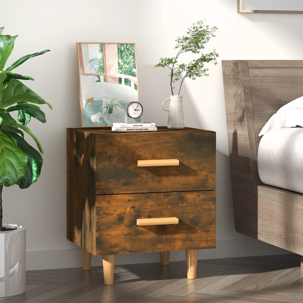 Κομοδίνο Καπνιστή Δρυς 40 x 35 x 47,5 εκ. - Pakobazaar