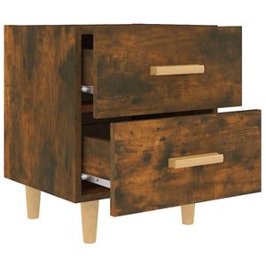 Κομοδίνα 2 τεμ. Καπνιστή Δρυς 40 x 35 x 47,5 εκ. - Pakobazaar
